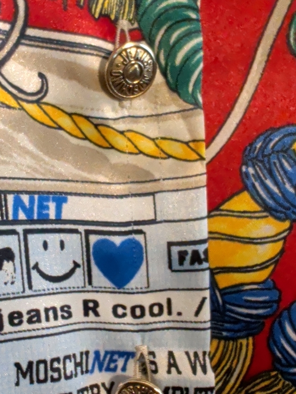 VINTAGE MOSCHINO 'apple mac' parody print blouse - size 4 - Picture 4 of 15